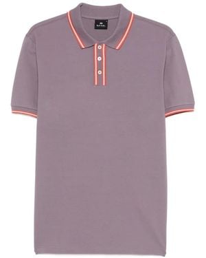 Paul Smith Striped Trim Polo Shirt - Purple