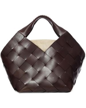 Dragon Diffusion Botteghe Hand-Woven Leather Tote Bag - Brown