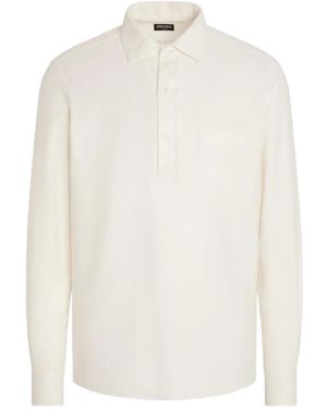 ZEGNA Poloshirt Mit Brusttasche - Weiß
