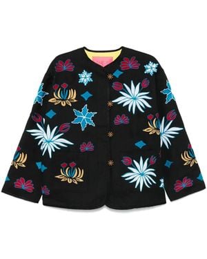 TAIEUR Embroidered Virgin Wool Jacket - Black