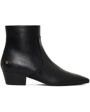 Anine Bing Pointed-Toe Low-Heel Boots - Black