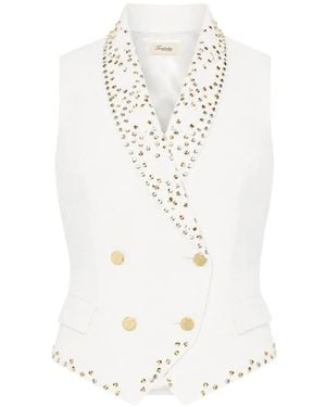 Temperley London Veston Oberon À Détails De Clous - Blanc