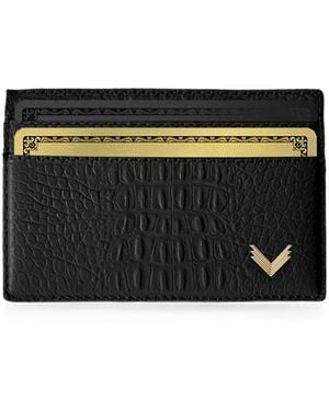Velante Alligator-Effect Wallet - Black