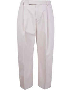 Studio Nicholson Pleated Cotton Straight-Leg Trousers - Grey