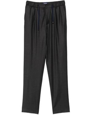 Drumohr Drawstring Pleated Trousers - Black