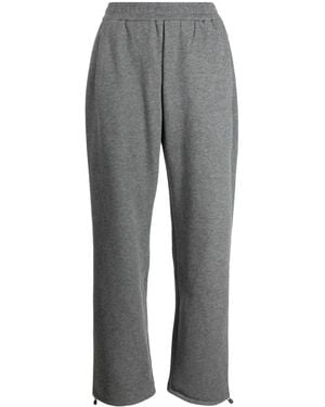 B+ AB Mélange Wide-Leg Track Trousers - Grey