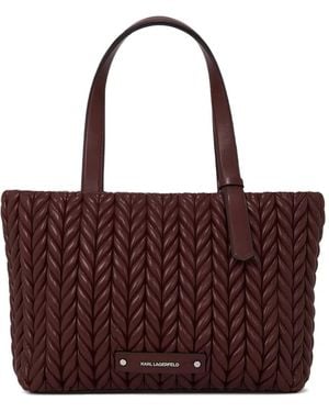 Karl Lagerfeld Medium K/Weave Tote Bag - Purple