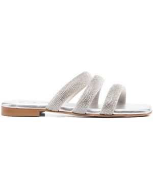 サンダル・ミュール CASADEI Embellished fabric Labuan thong slippers Casadei Embellished Fabric Labuan Thong Slippers Casadei