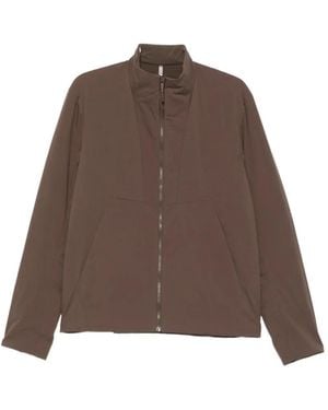 Veilance High-Neck Zip-Up Jacket - Brown