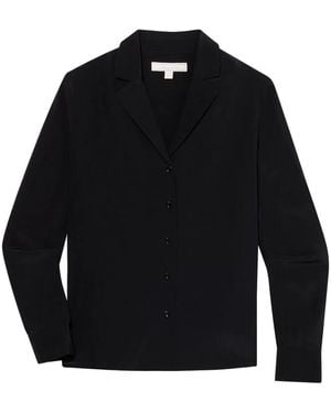 Brooks Brothers Long-Sleeve Silk Blouse - Blue