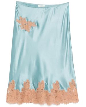 Doen Elowette Lace-Trim Midi Skirt - Blue
