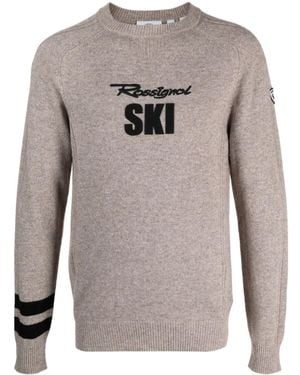 Rossignol Signature Logo-Embroidered Sweater - Gray