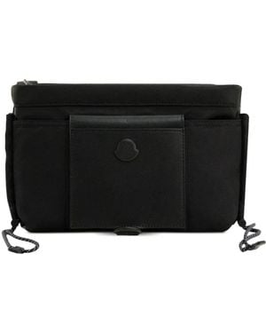 Moncler Logo-Patch Messenger Bag - Black