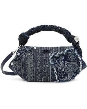 Ganni Mini Bou Tasche Aus Denim - Blau