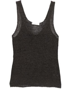 Roberto Collina Top Con Cuello En V - Negro