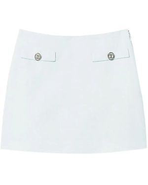 Twinset Logo Skirt - White