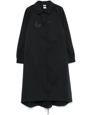 Nike Twill-Trenchcoat - Schwarz