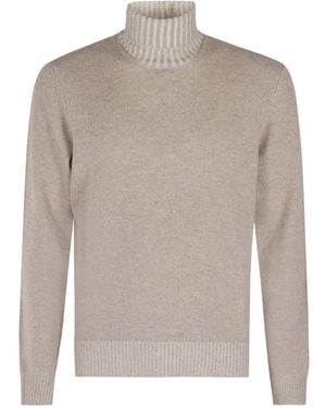 Gran Sasso Roll-Neck Sweater - Grey