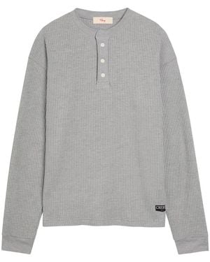 CHERRY LA Waffle Button T-Shirt - Grey