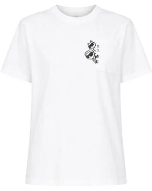 KARL LAGERFELD T-Shirt À Poche Poitrine - White
