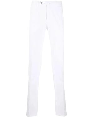 PT Torino Mid-Rise Straight-Leg Trousers - White