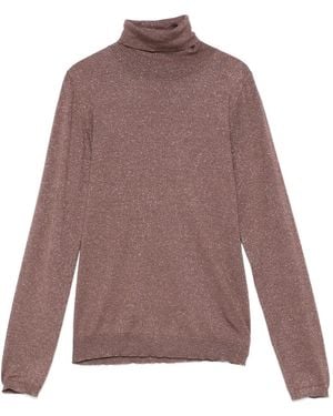Brunello Cucinelli Roll-Neck Top - Brown