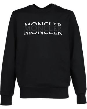 Moncler Logo-Print Sweater - Black