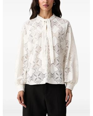 Mos Mosh Tamlyn Tie-Neck Blouse - White