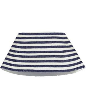 Jacquemus The Spezia Sequin-Striped Strapless Top - Blue
