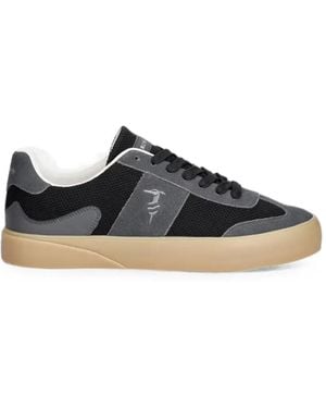 Trussardi Panelled Lace-Up Trainers - Black