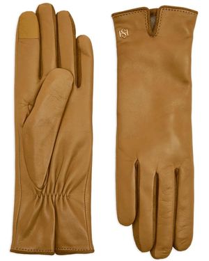 Handsome Stockholm Monogram-Detail Gloves - Brown