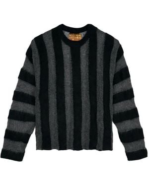 Brain Dead Fuzzy Threadbare Pullover - Schwarz