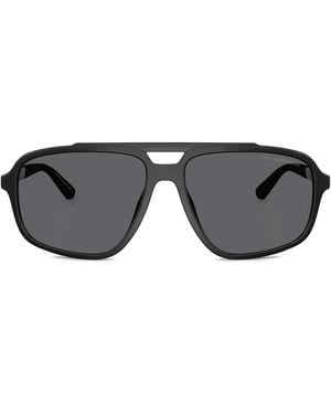 Emporio Armani アンギュラーフレーム サングラス - ブラック