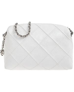 Tory Burch Quilted Design Shoulder Bag - White