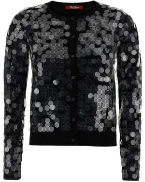 Max Mara Necton Sequin-Embellished Cardigan - Black