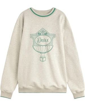Drole de Monsieur ロゴ スウェットシャツ - ナチュラル