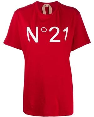 N°21 Logo-Print T-Shirt - Red