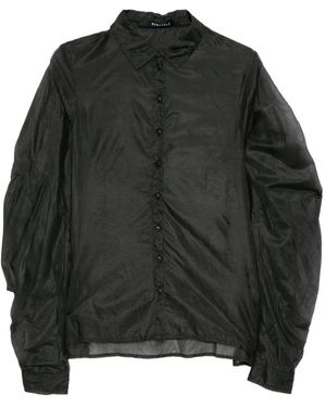 Rundholz See-Through Asymmetric Shirt - Black