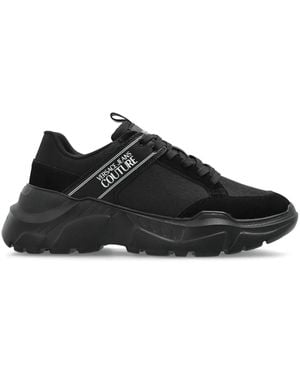 Versace Jeans Couture Logo-Print Trainers - Black