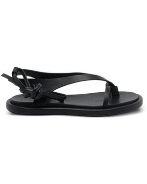 Poeve Flavia Lace-Up Sandals - White