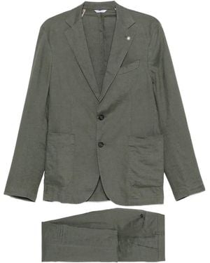 Manuel Ritz Traje Con Solapa De Muesca Y Botones - Gris