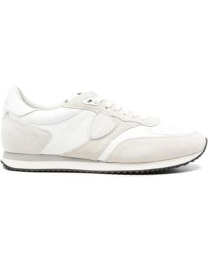 Philippe Model Blville Paneled Logo-Patch Sneakers - White