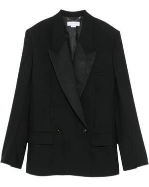 Stella McCartney Double-Breasted Peak-Lapels Blazer - Black