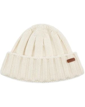 Tod's Ribbed-Knit Beanie - White