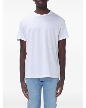 Brooksfield Logo-Embroidered Cotton T-Shirt - White