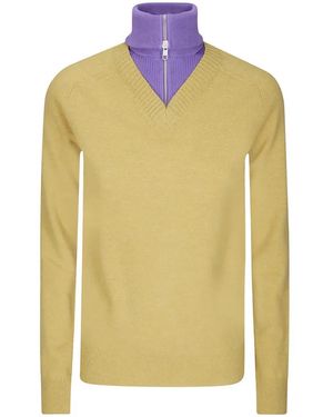 MM6 by Maison Margiela Layered-Effect Jumper - Yellow
