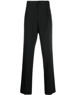 Lanvin Straight Leg Wool Trousers - Black