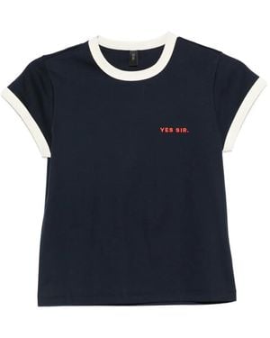 SIR. Camiseta con logo bordado - Azul