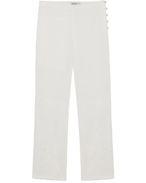 Jonathan Simkhai Pantalon Morrie À Boutons Décoratifs - Blanc