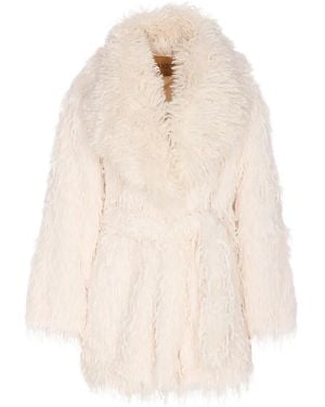 Jakke Tavi Mantel Aus Faux Fur - Natur